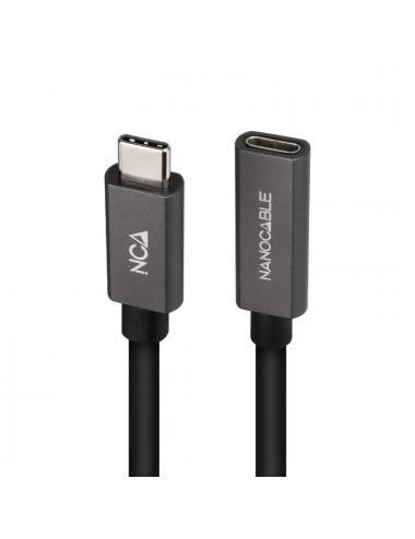 Nanocable cable usb 3.2 gen2 usb-c m/h 1,5 m negro