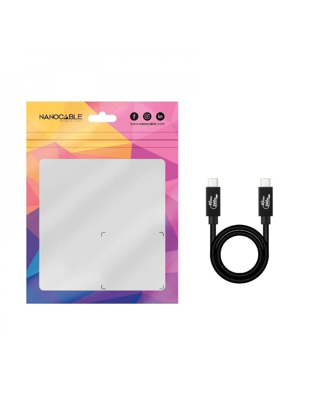 Nanocable cable usb4 gen3x2 40gbps 240w usb-c 1.8m