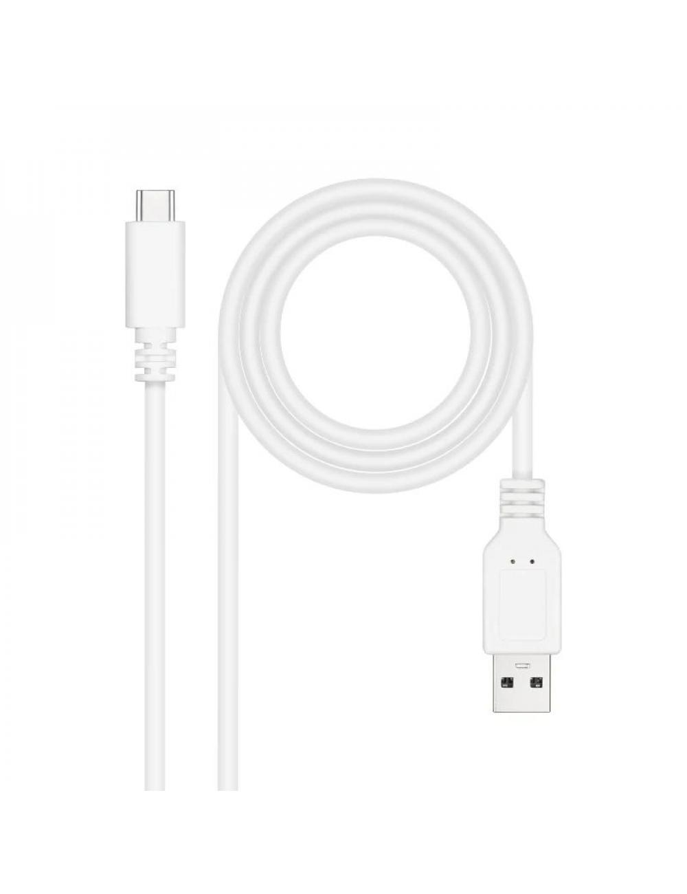 Nanocable cable usb 2.0 3a usb-c-m/m 0.5m blanco