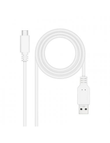 Nanocable cable usb 2.0 3a usb-c-m/m 0.5m blanco