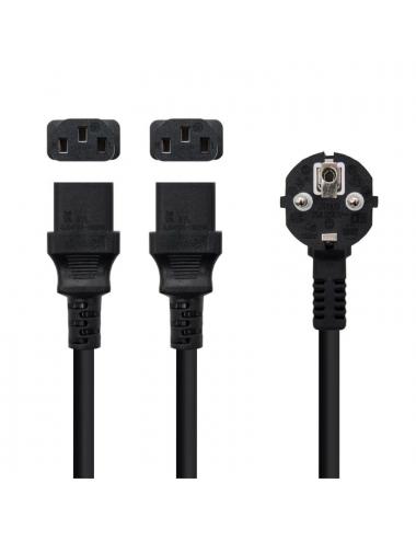 Nanocable cable aliment. cee7-m a 2xc13-h 3 m