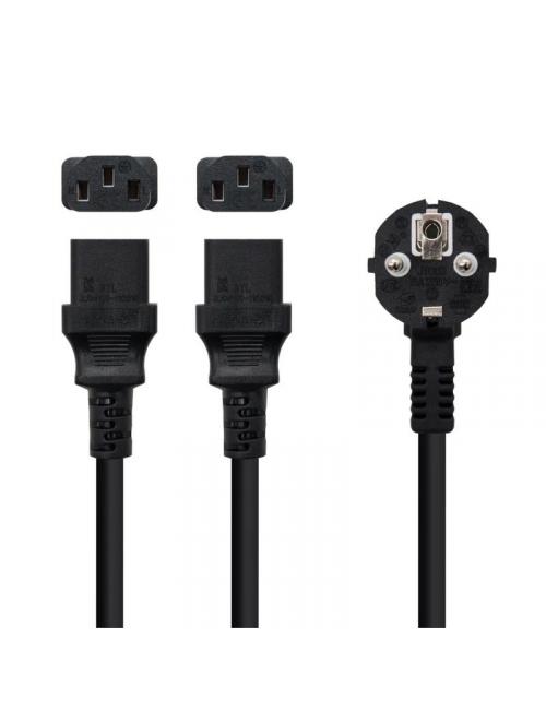 Nanocable cable aliment. cee7-m a 2xc13-h 3 m