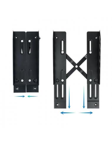 Tooq soporte para cpu de suelo con ruedas negro