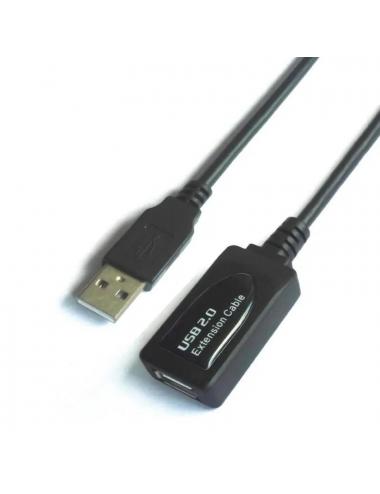 Aisens cable usb 2.0 prolongadora/m-a/h, negro, 5m