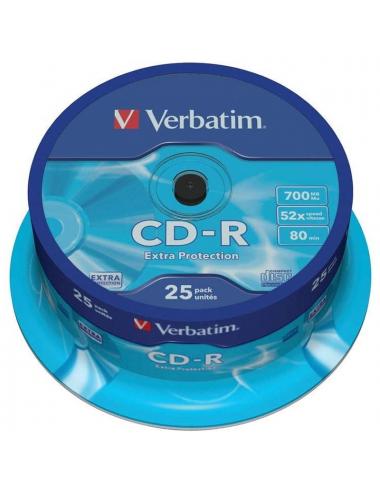 Verbatim cd-r 700mb 52x tarrina 25uds