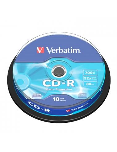 Verbatim cd-r 700mb 52x tarrina 10uds
