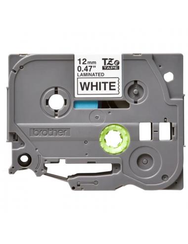 Brother cinta tze231 texto negro/blanco 12mm