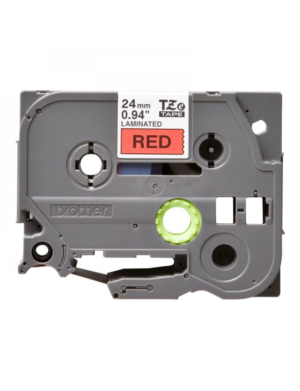 Brother tze451 cinta laminada 24mm negro/rojo 8m