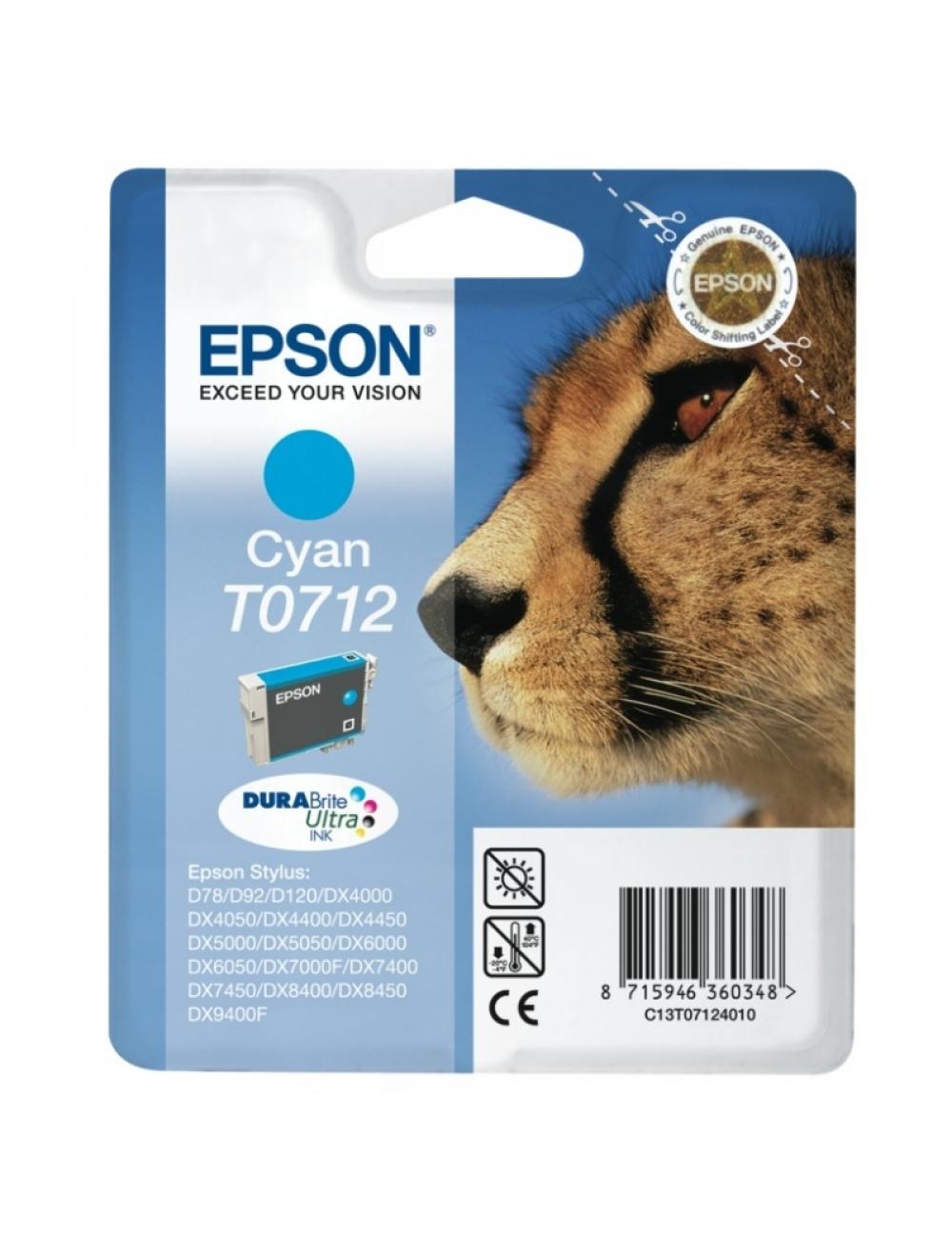 Epson cartucho t0712 cyan