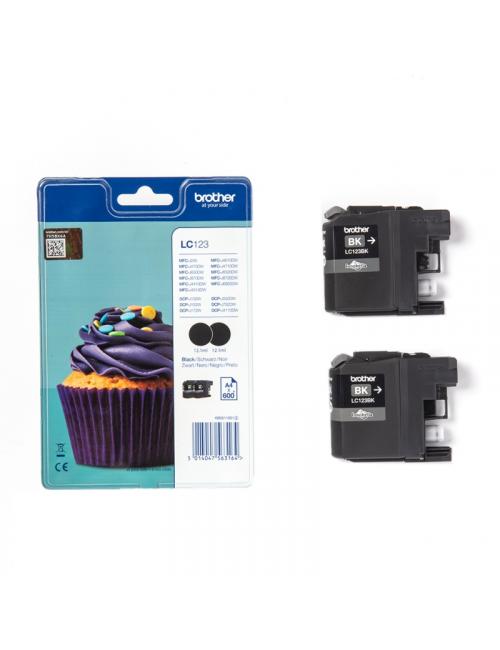 Brother cartucho lc123bkbp negro blister