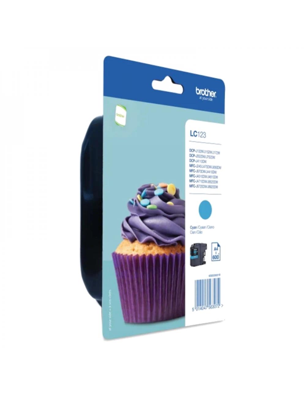 Brother cartucho lc123cbp cian blister