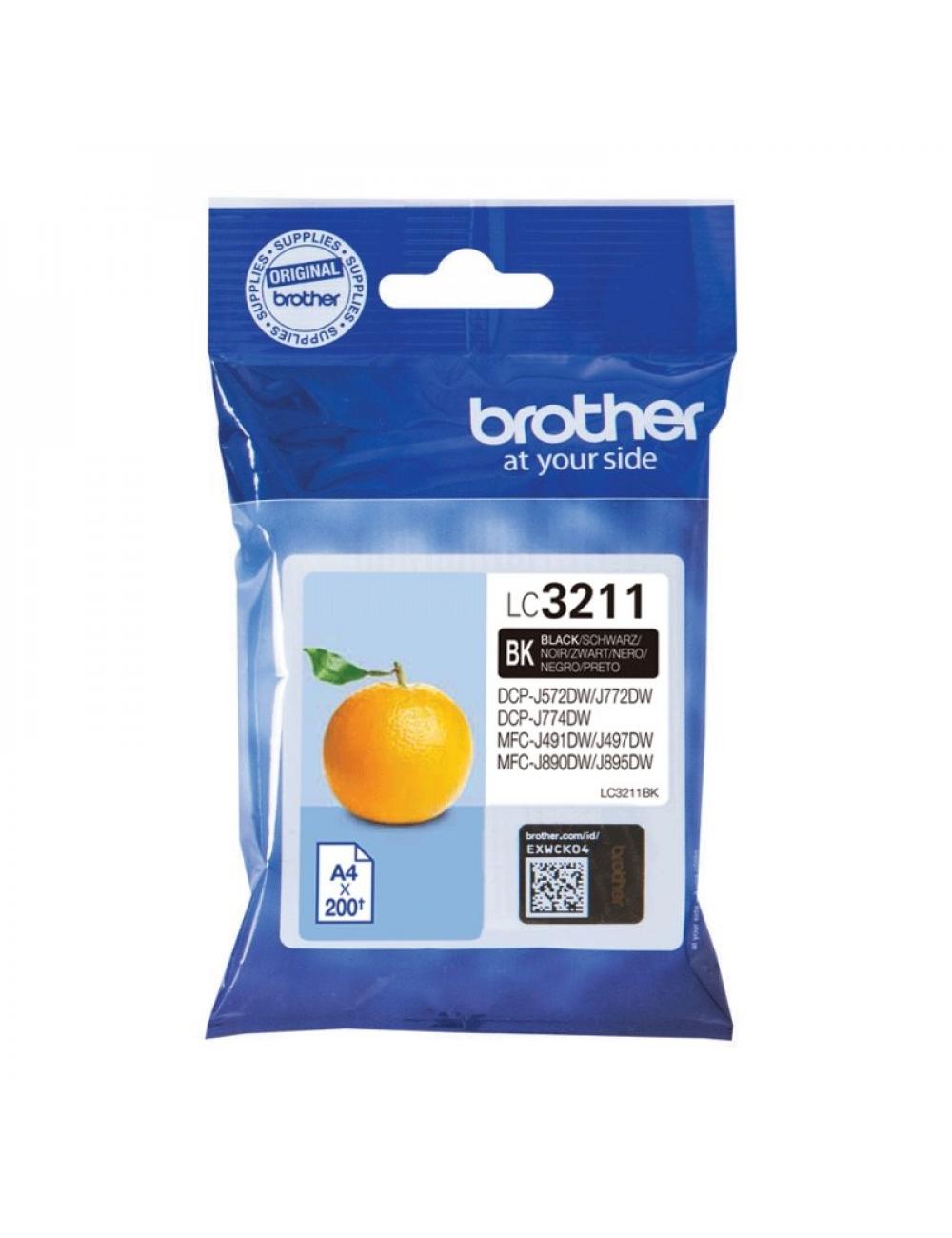 Brother cartucho lc3211bk negro