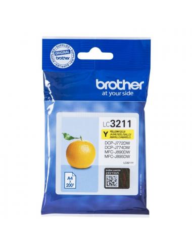 Brother cartucho lc3211y amarillo