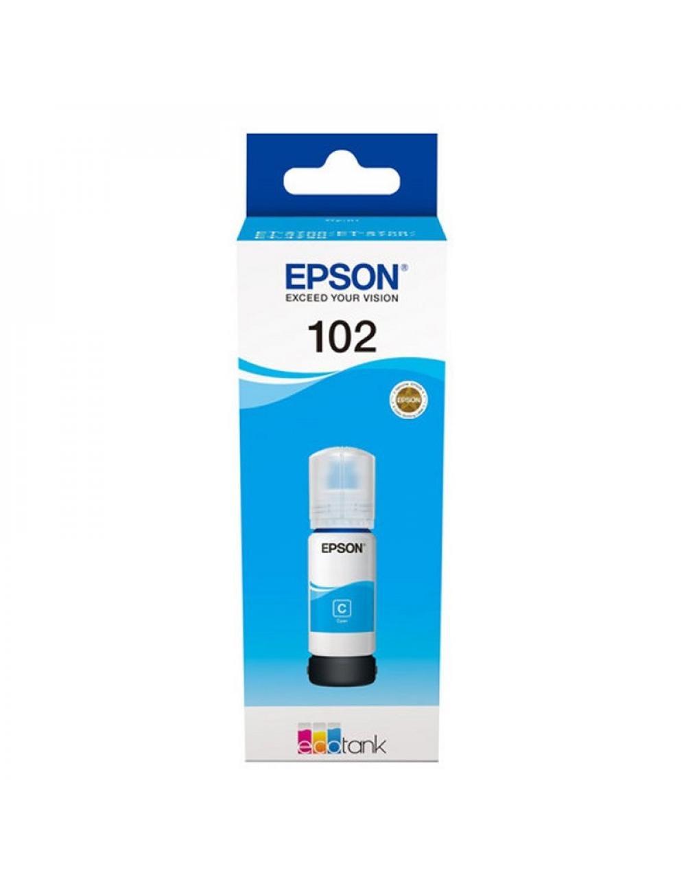 Epson botella tinta ecotank 102 cyan