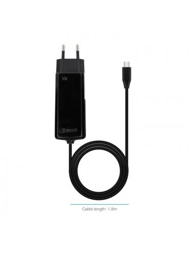Tooq cargador port疸il gan usb-c pd 90w c炻ico
