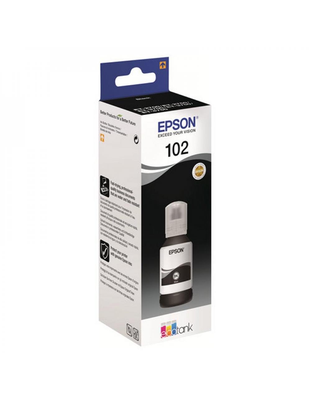 Epson botella tinta ecotank 102 negro