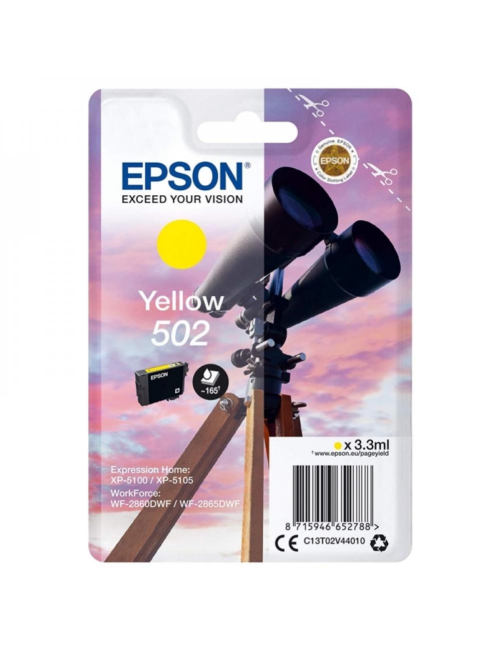Epson cartucho 502 amarillo
