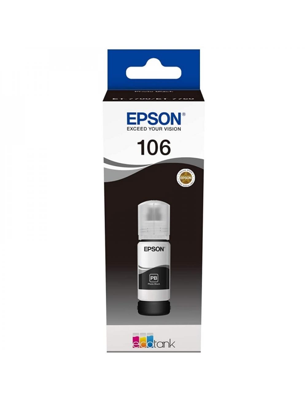 Epson botella tinta ecotank 106 negro