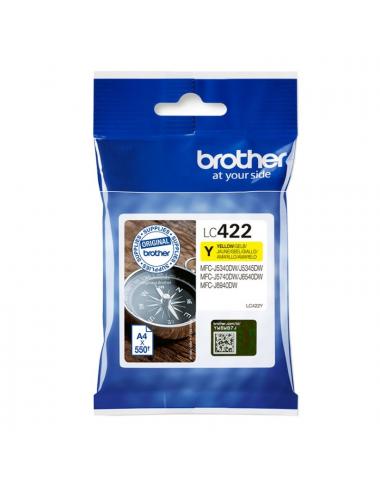 Brother cartucho lc422y amarillo