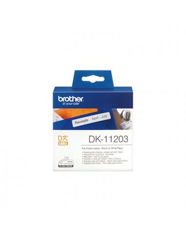 Brother etiquetas dk11203 carpetas 17x87 mm 300 ud