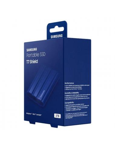 Samsung t7 shield ssd externo 2tb nvme usb3.2 azul