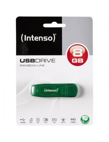 Intenso 3502460 l疳iz usb 2.0 rainbow 8gb verde
