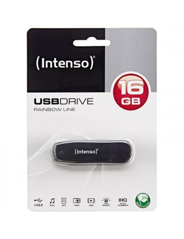 Intenso 3502470 l疳iz usb 2.0 rainbow 16gb negro
