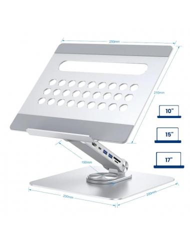 Ewent soporte giro 360ｺ y dockingstation 7 en 1