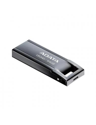 Adata lapiz usb ur340 64gb usb 3.2 metal black