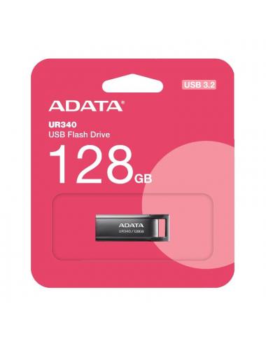 Adata lapiz usb ur340 128gb usb 3.2 metal black