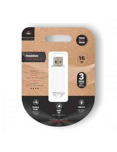 Tech one tech basic pendrive 16gb usb 2.0 blanco