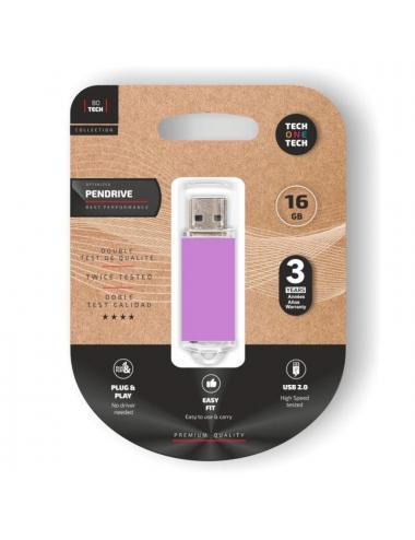 Tech one tech basic pendrive 16gb usb 2.0 purple