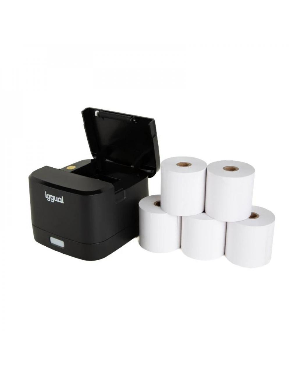 Iggual kit impresora t駻mica tp easy 58 + 5 rollos