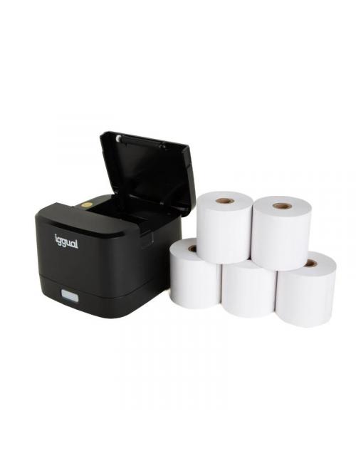 Iggual kit impresora t駻mica tp easy 58 + 5 rollos