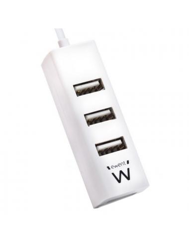 Ewent ew1122 mini-hub usb 4 puertos blanco