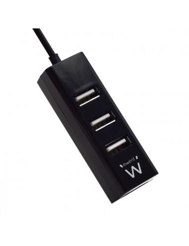 Ewent ew1123 mini-hub usb 4 puertos negro