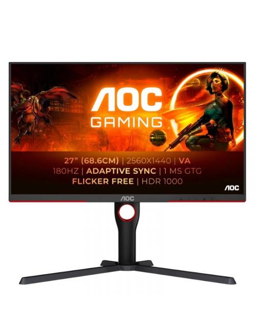 Aoc q27g3xmn monitor 27" qhd 180h 2hdmi dp aa