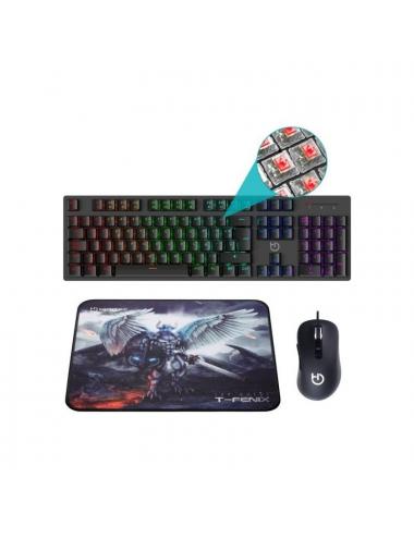 Hiditec combo gaming gk400 tecl+rat+alfombrilla