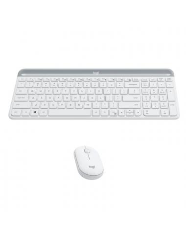 Logitech mk470 teclado+rat inalambrico blanco