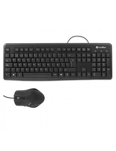 Coolbox kit teclado + raton usb con cable