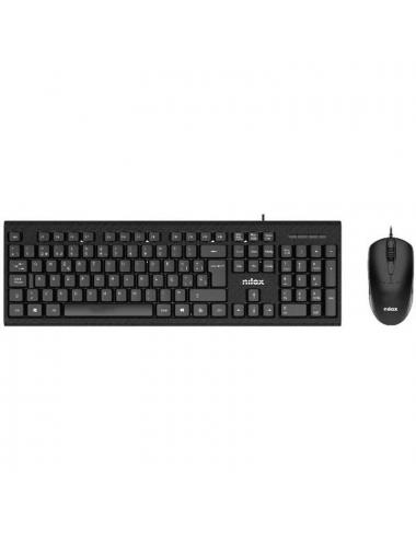 Nilox kit teclado+raton nxkme0011 usb negro