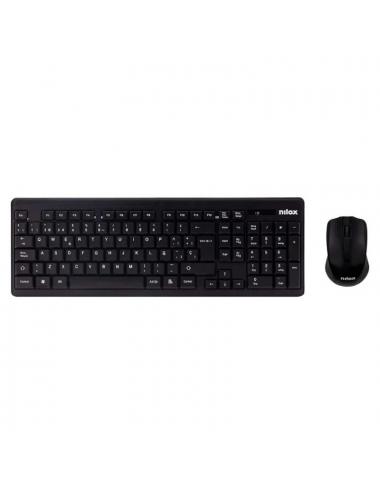 Nilox teclado+raton nxkmwe0001 inalambrico negro