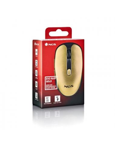 Ngs raton inalambrico recargable silencioso dorado
