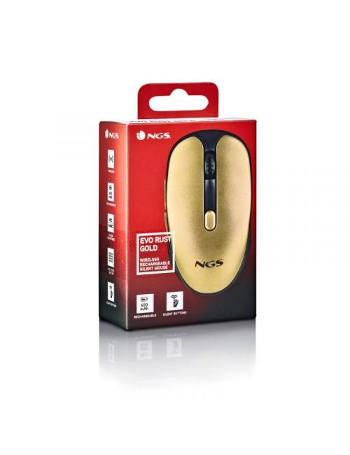 Ngs raton inalambrico recargable silencioso dorado