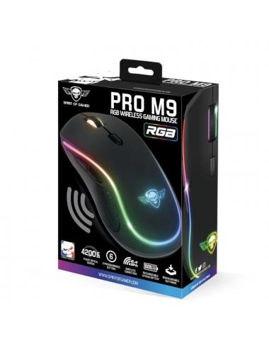 Spirit of gamer raton inalambrico pro m9 rgb
