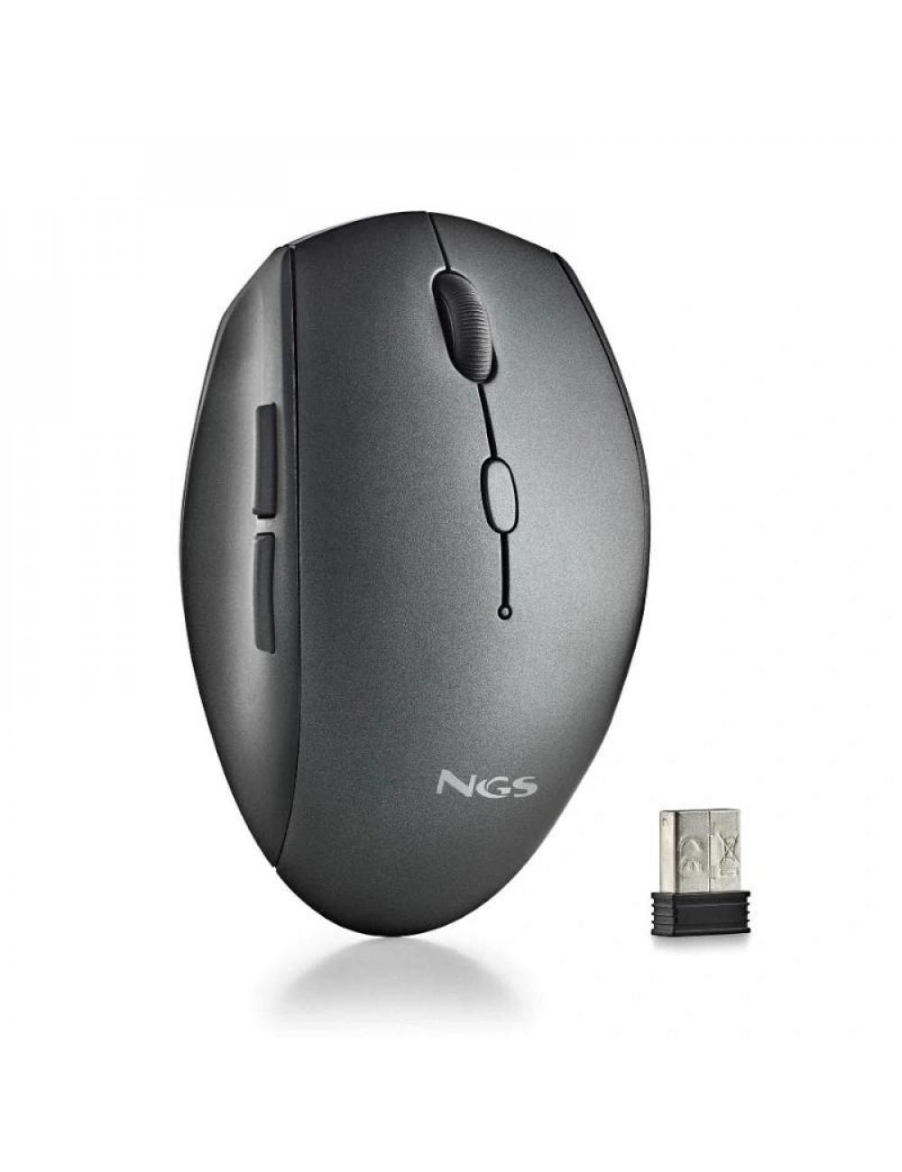 Ngs raton inalambrico con teclas silenciosas negro