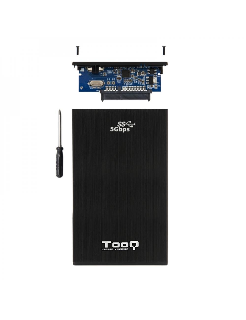 Tooq tqe-2522b caja hd 2.5" sata3 usb 3.0 negra