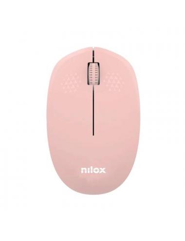 Nilox rat wireless, 1000 dpi, 3 botones, rosa