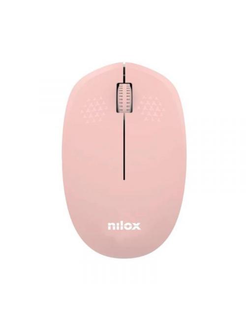 Nilox rat wireless, 1000 dpi, 3 botones, rosa