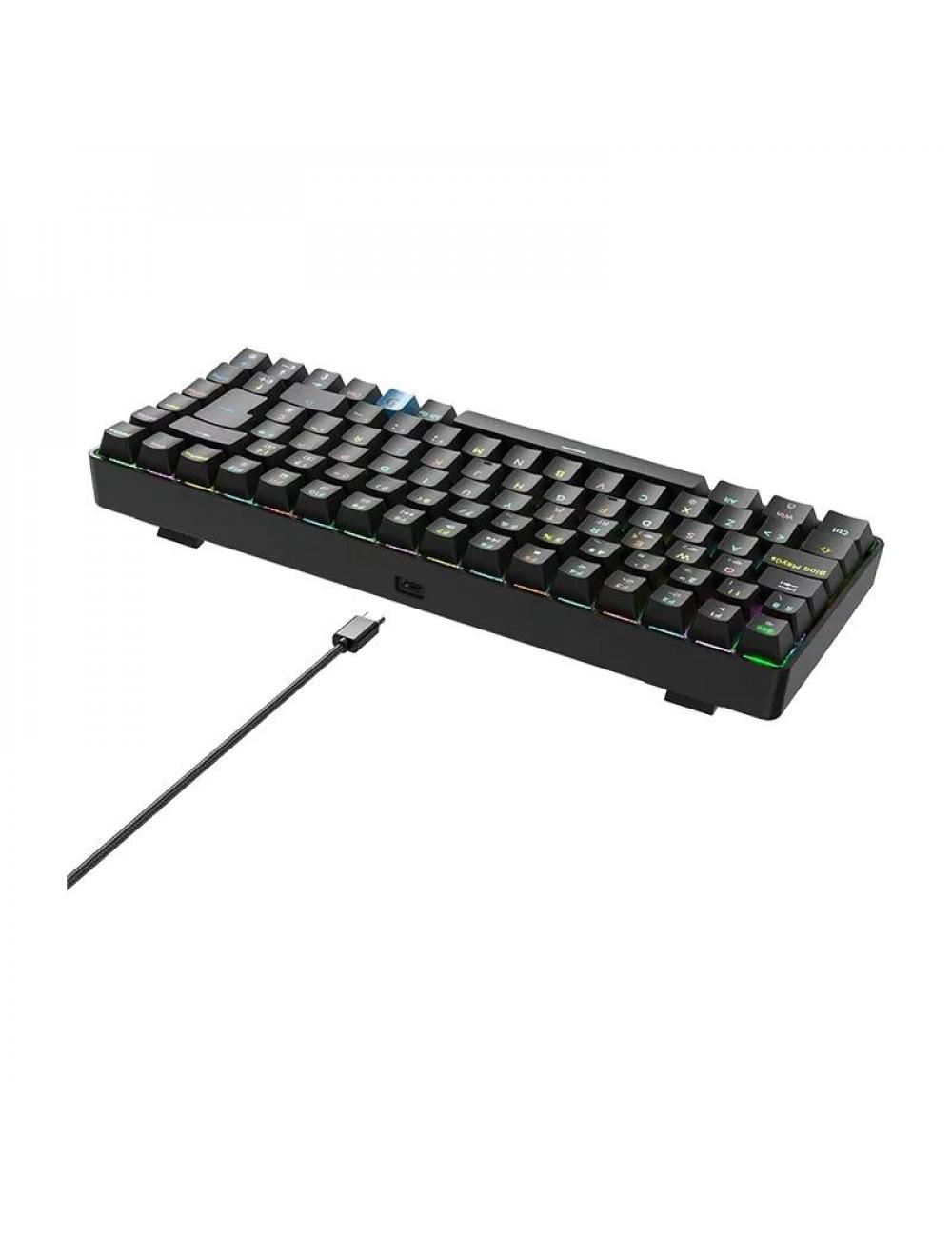Hiditec teclado gaming gm1k switches brown
